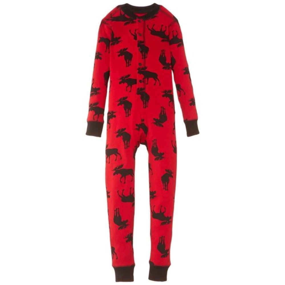 Little Blue House by Hatley Unisex Moose Onsie Pajamas Size Small